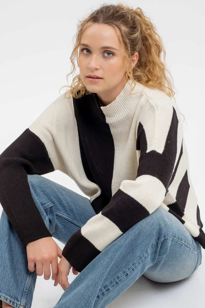 Jenna Mock Neck Sweater