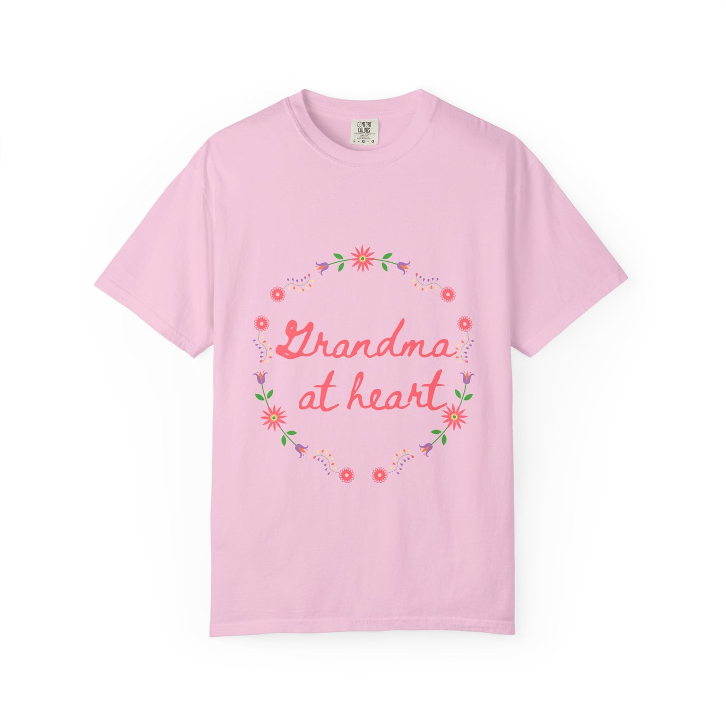 Grandma at Heart Unisex T-Shirt, Gift for Grandma, Floral Tee, Mother’s Day T-Shirt, Cute Grandparent Shirt, Family Love Apparel