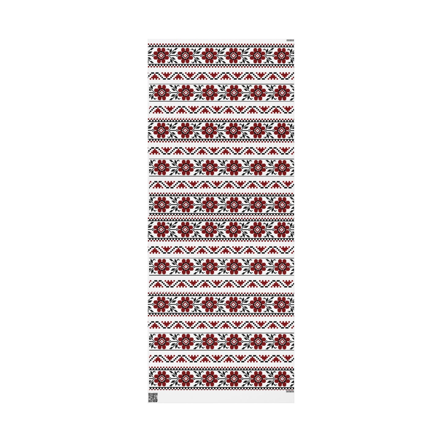 Copy of Wrapping Papers - Palestinian Tatreez White Red Black Traditional Design