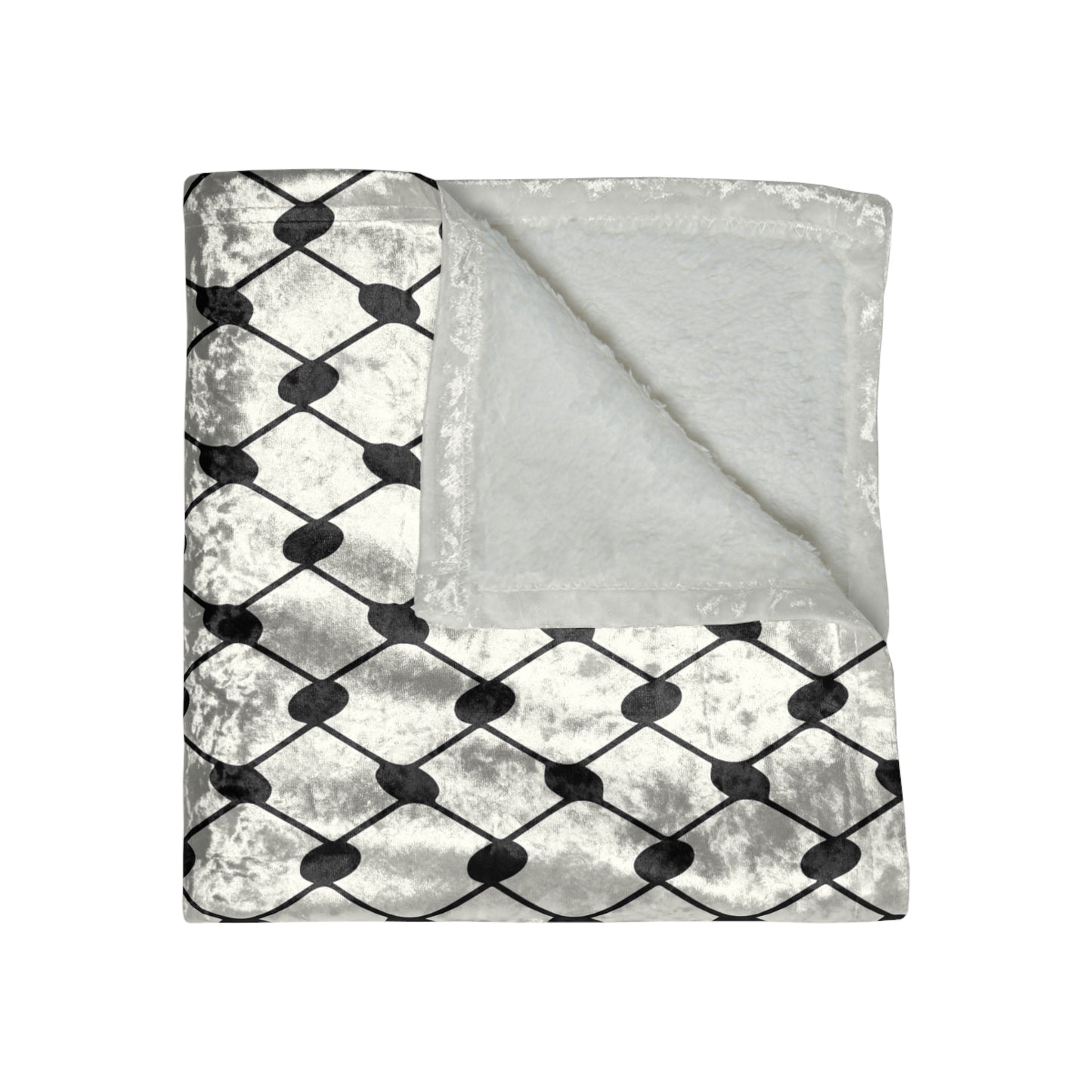 Blanket - Palestinian Kuffiyeh Print Crushed Velvet Blanket