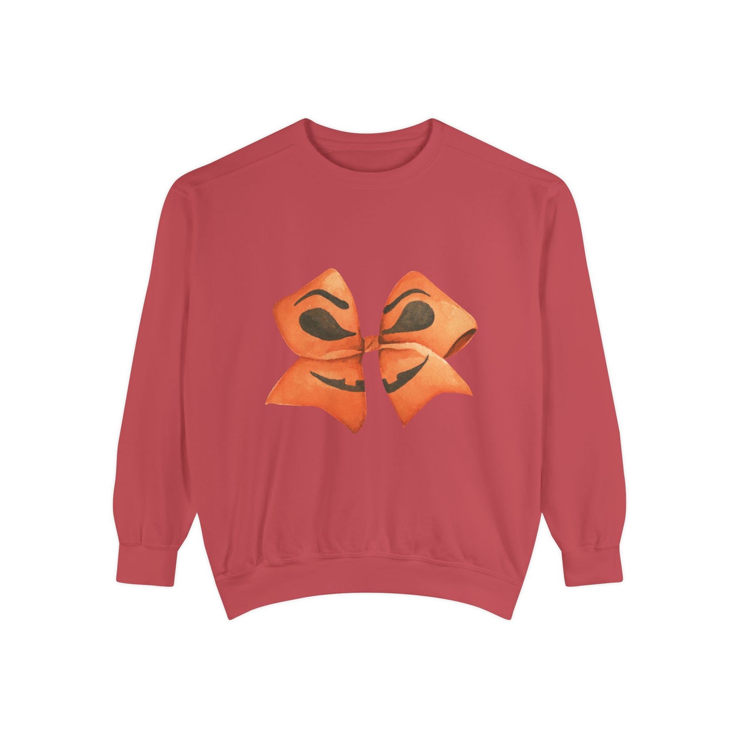 Pumpkin Bow Sweatshirt - Fall & Spring Comfort Colors Halloween Apparel