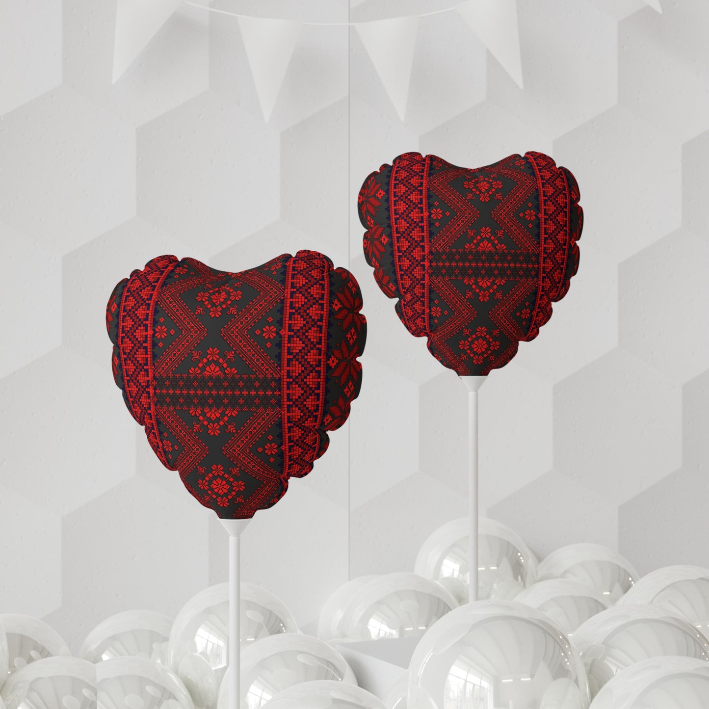 Balloons - Tatreez Print, - Palestinian Event Decor