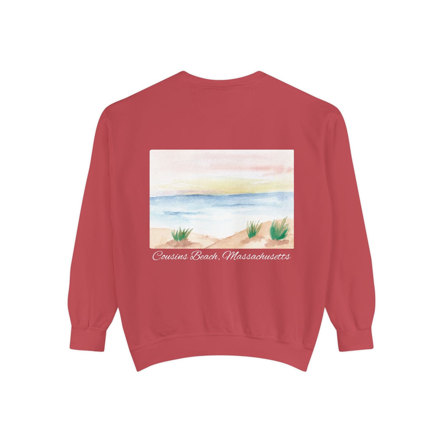 Team Jeremiah Unisex Sweatshirt - Water Color Beach Scene - Cousins Beach, Massachusetts