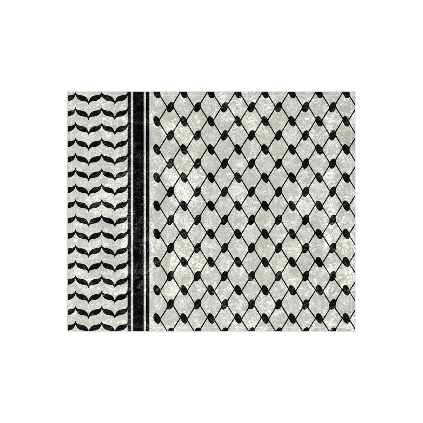 Blanket - Palestinian Kuffiyeh Print Crushed Velvet Blanket