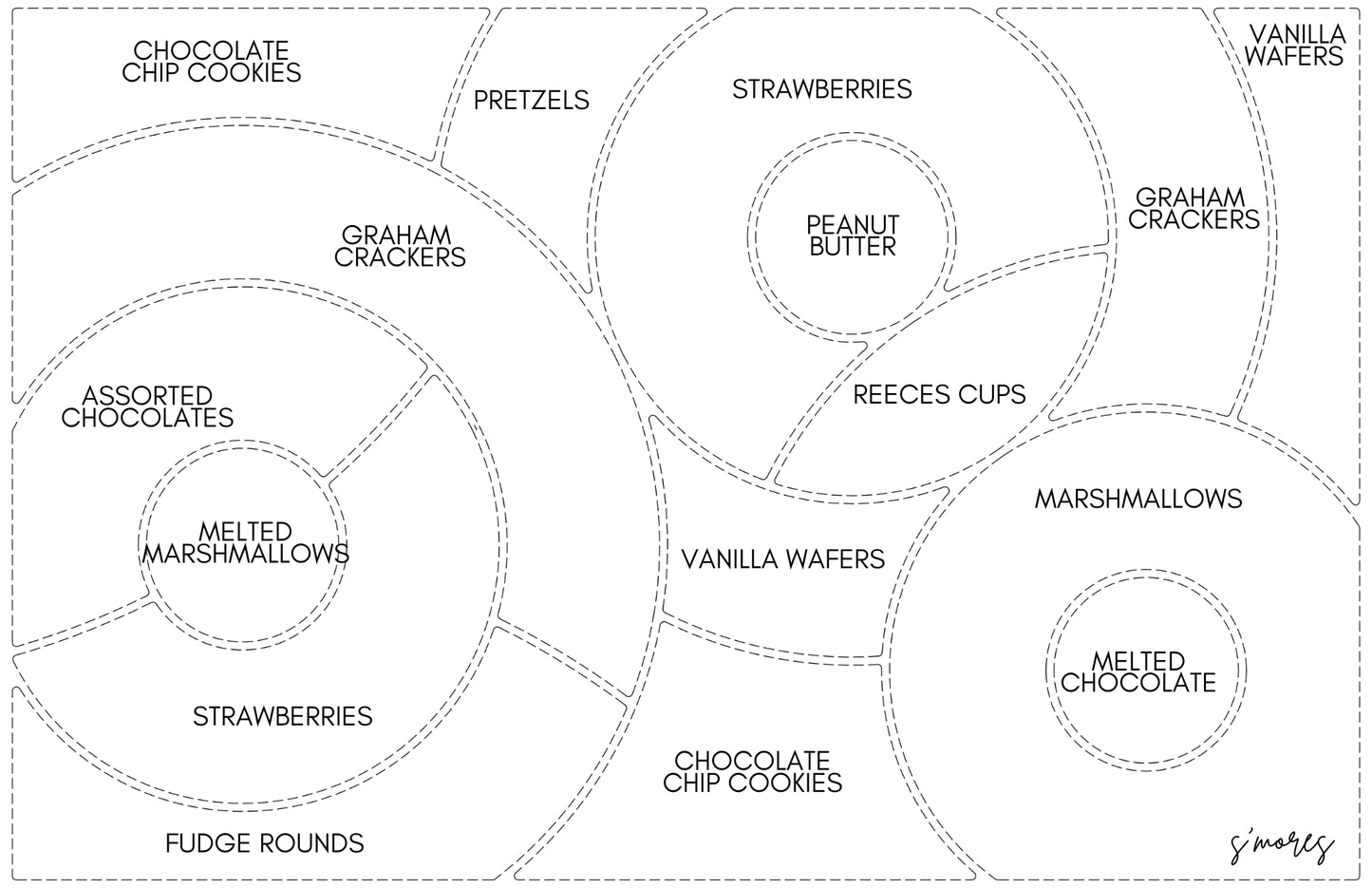 11x17 Charcuterie Map Insert Set of 10