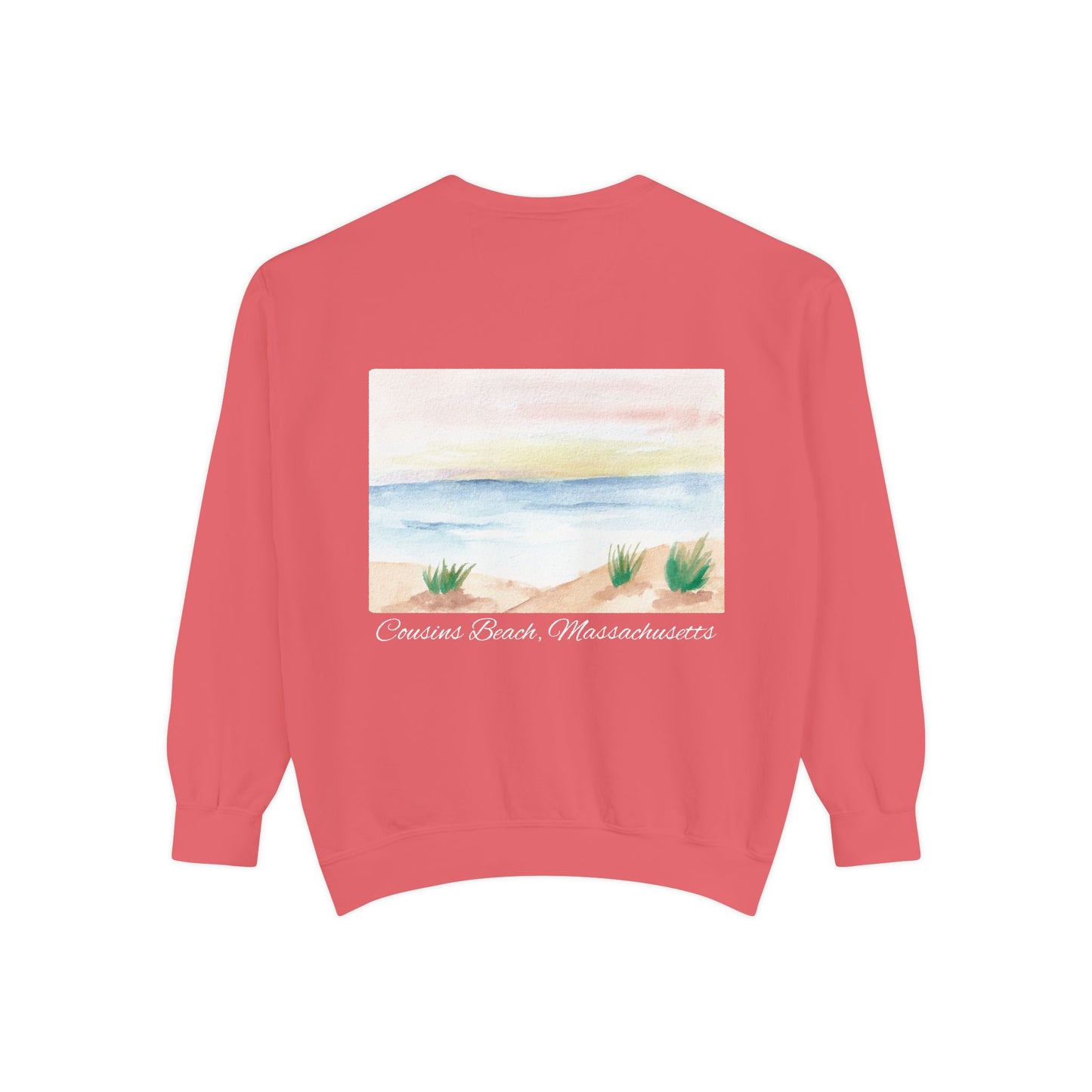 Team Jeremiah Unisex Sweatshirt - Water Color Beach Scene - Cousins Beach, Massachusetts