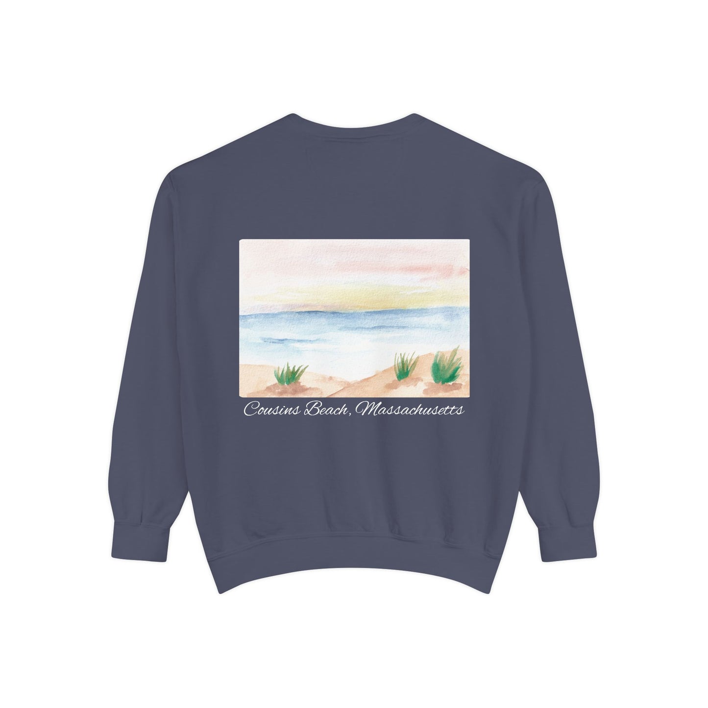 Team Jeremiah Unisex Sweatshirt - Water Color Beach Scene - Cousins Beach, Massachusetts