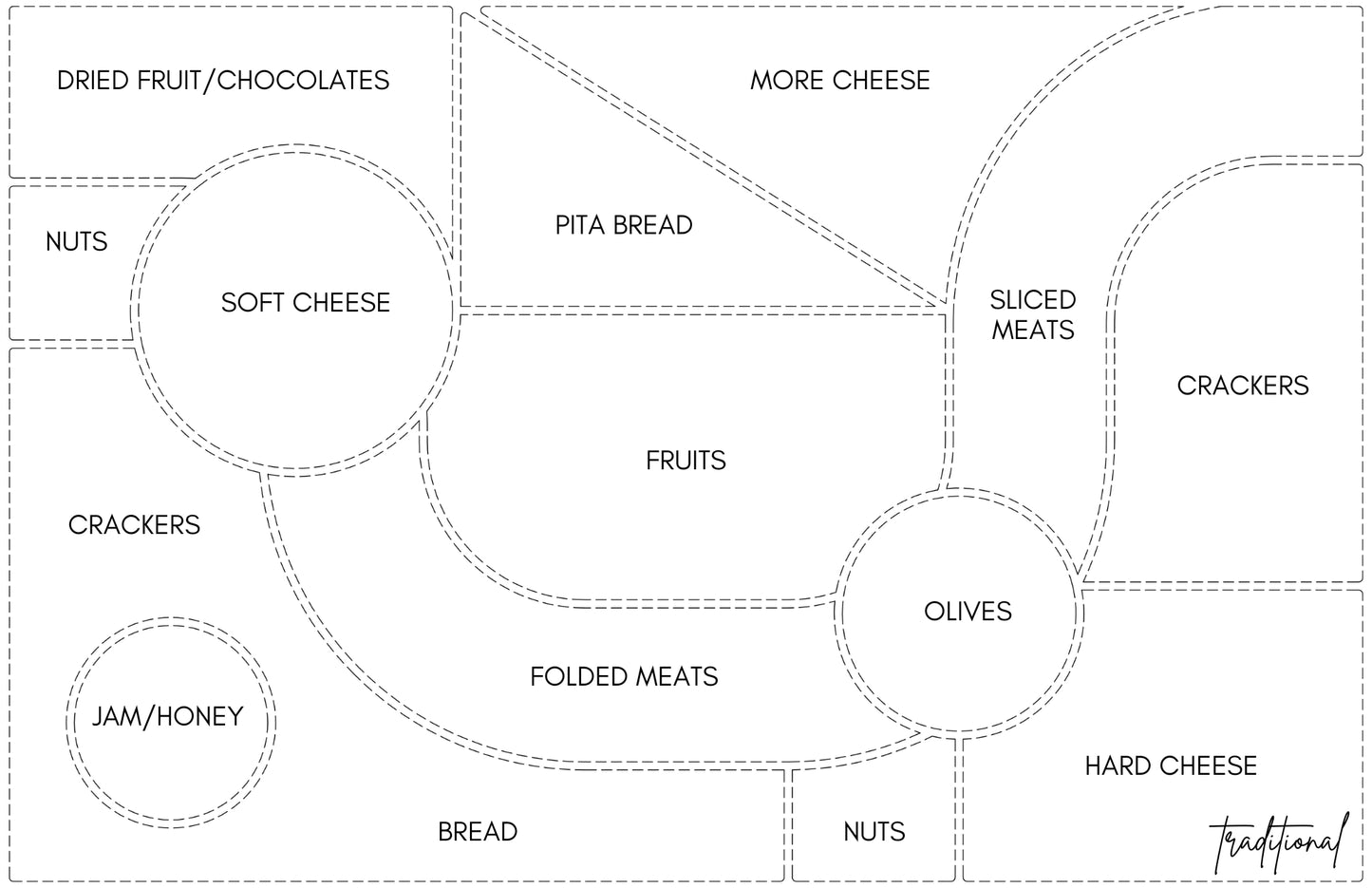 11x17 Charcuterie Map Insert Set of 10