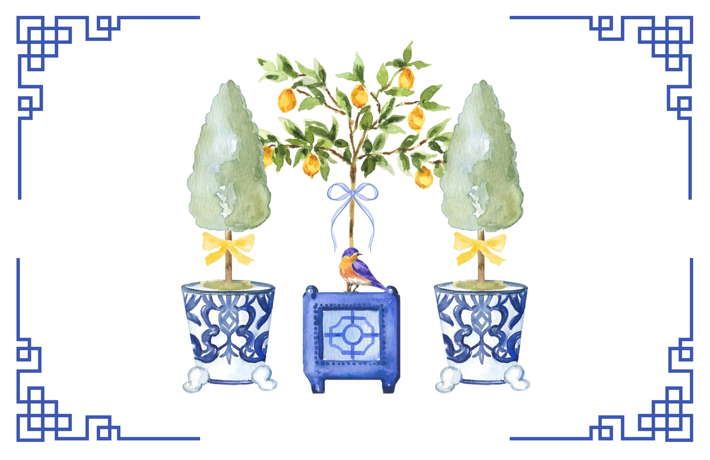 11x17 Chinoiserie Insert Set of 10