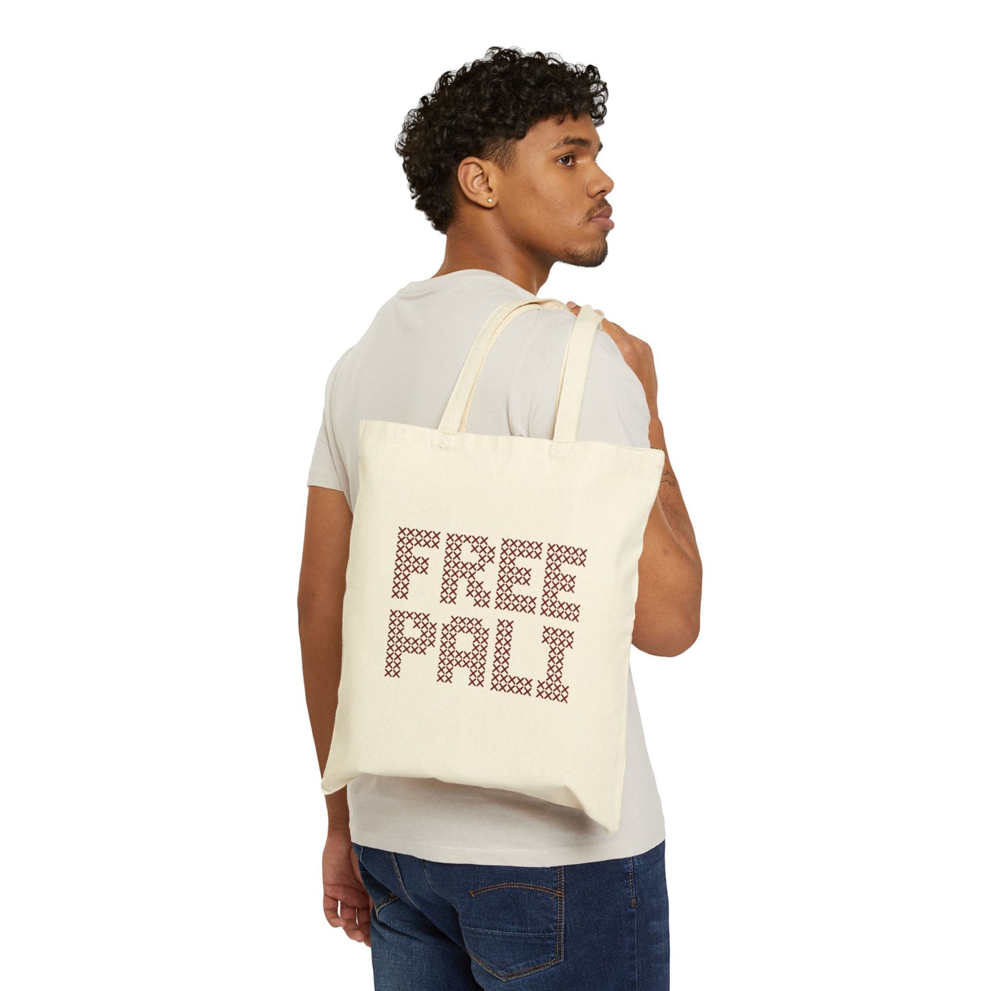 Free Pali Cotton Canvas Tote Bag - Eco-Friendly, Reusable Shopping Bag, Beach Tote, Gift for Activists, Sustainable Fashion