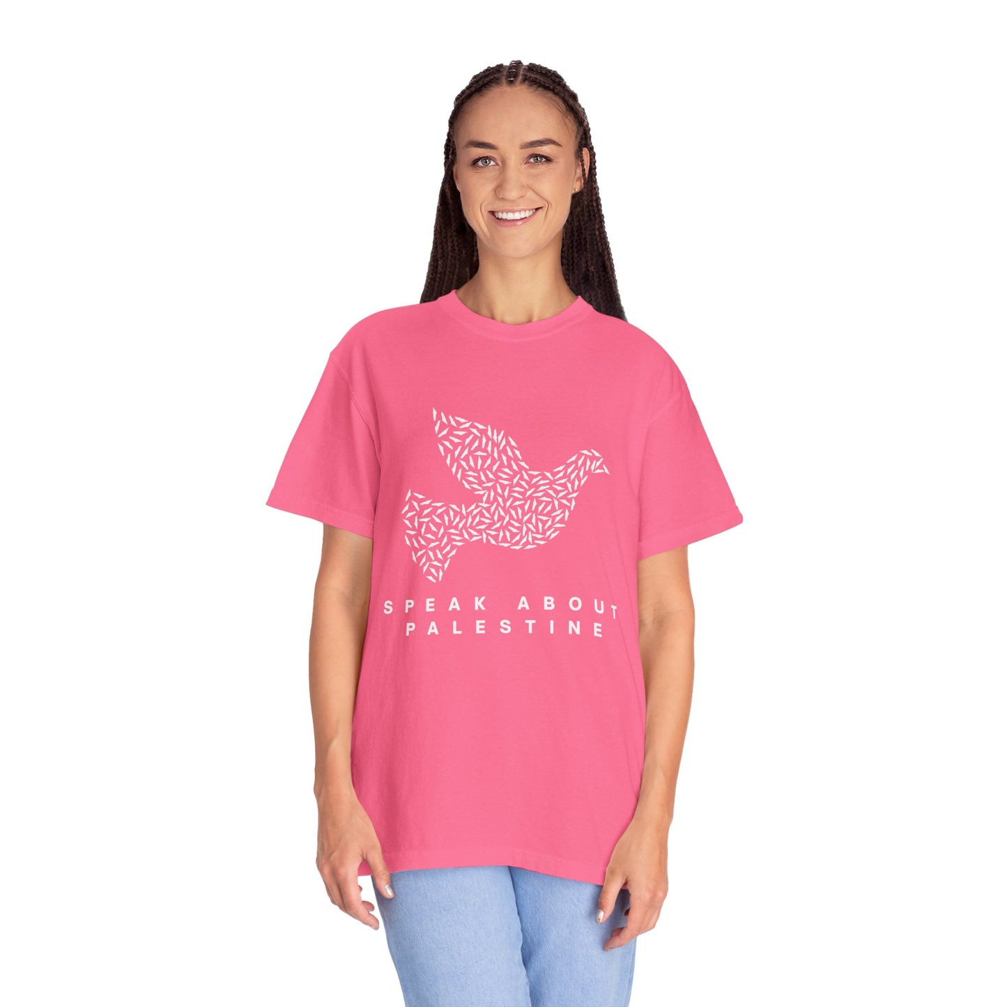 Speak About Palestine Dove Comfort Colors T-shirt