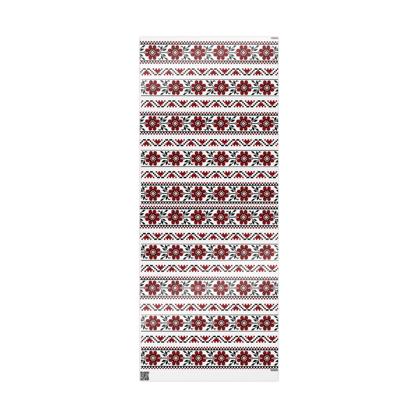 Copy of Wrapping Papers - Palestinian Tatreez White Red Black Traditional Design