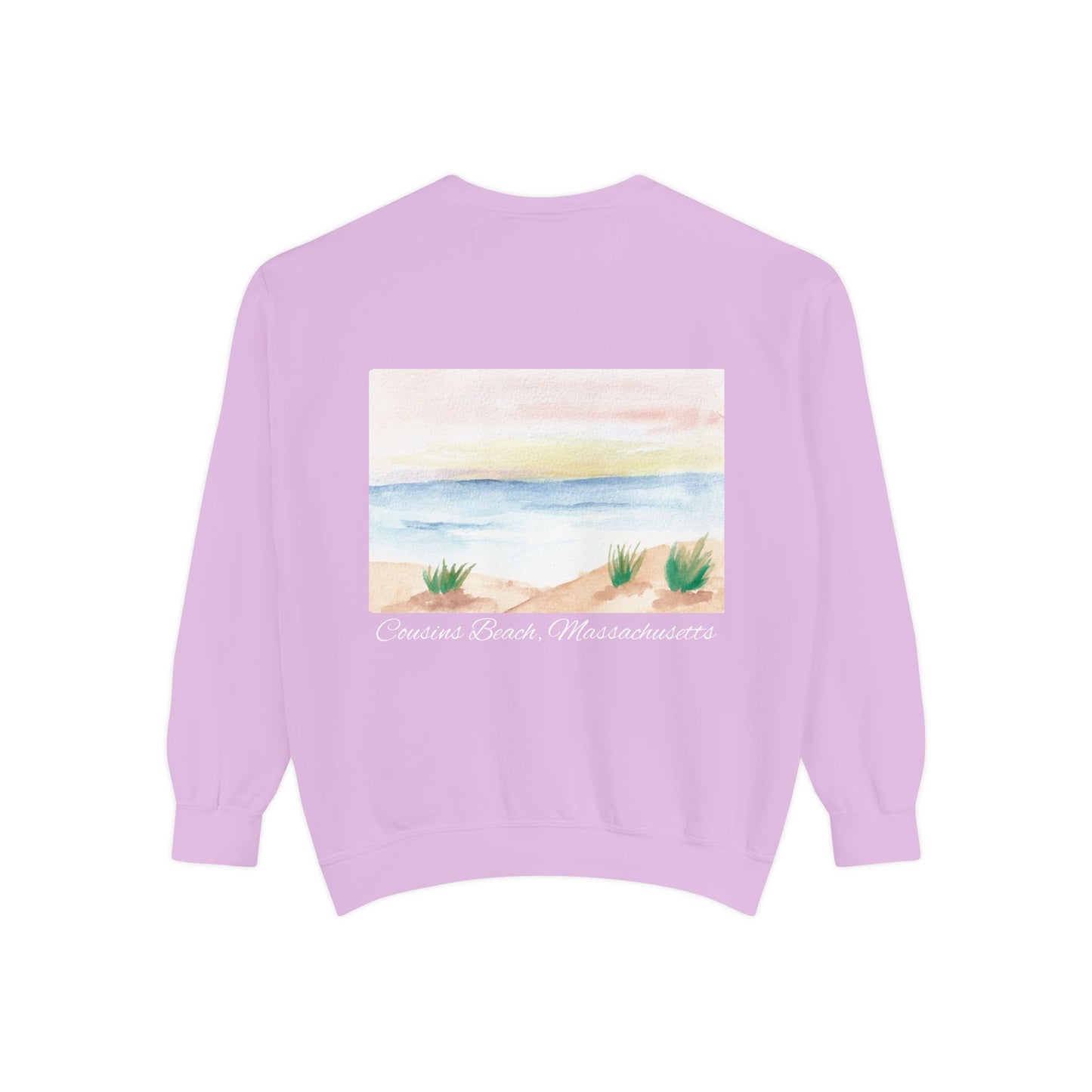 Team Jeremiah Unisex Sweatshirt - Water Color Beach Scene - Cousins Beach, Massachusetts