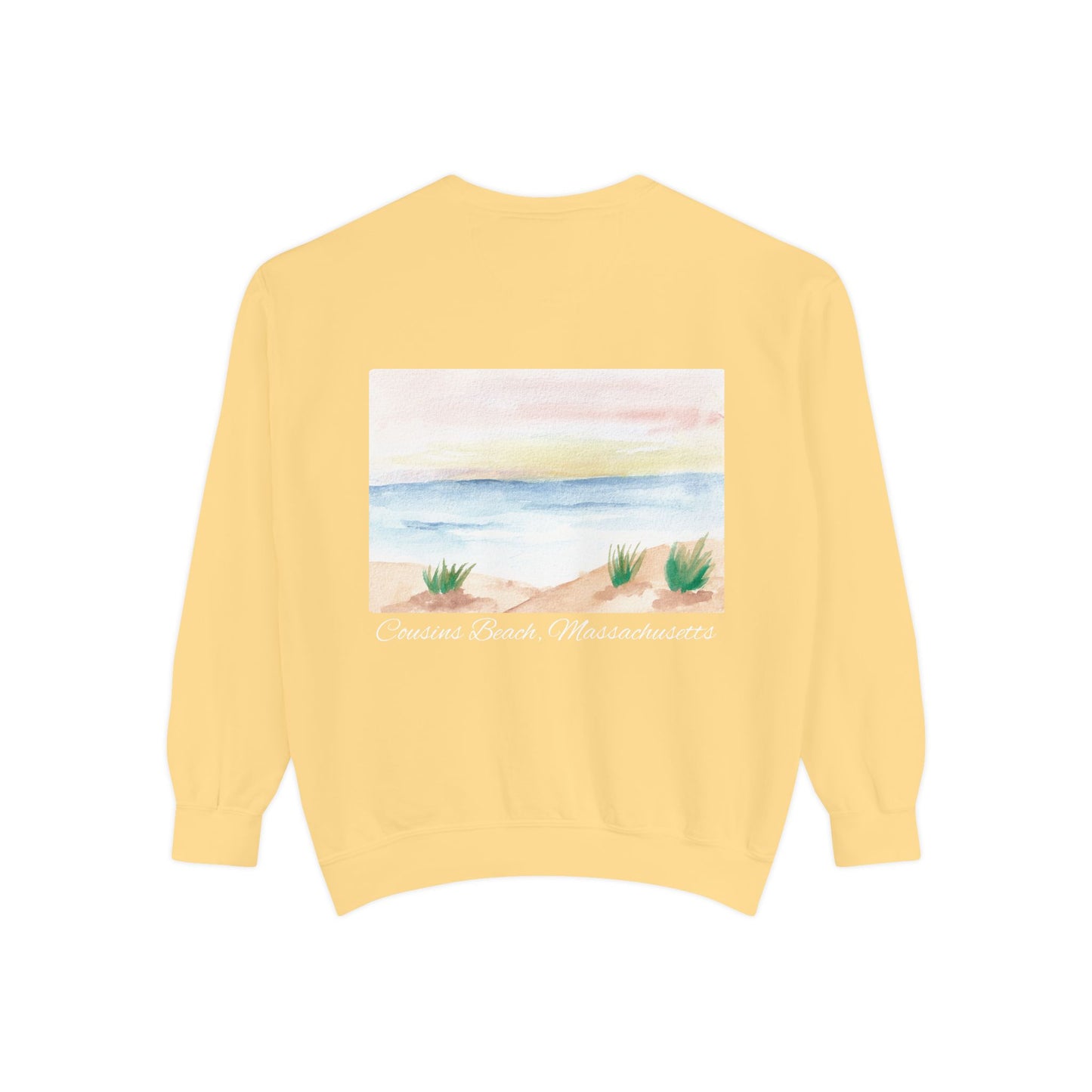Team Jeremiah Unisex Sweatshirt - Water Color Beach Scene - Cousins Beach, Massachusetts