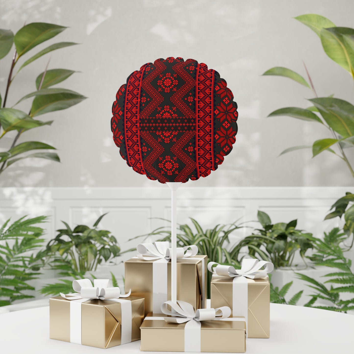 Balloons - Tatreez Print, - Palestinian Event Decor
