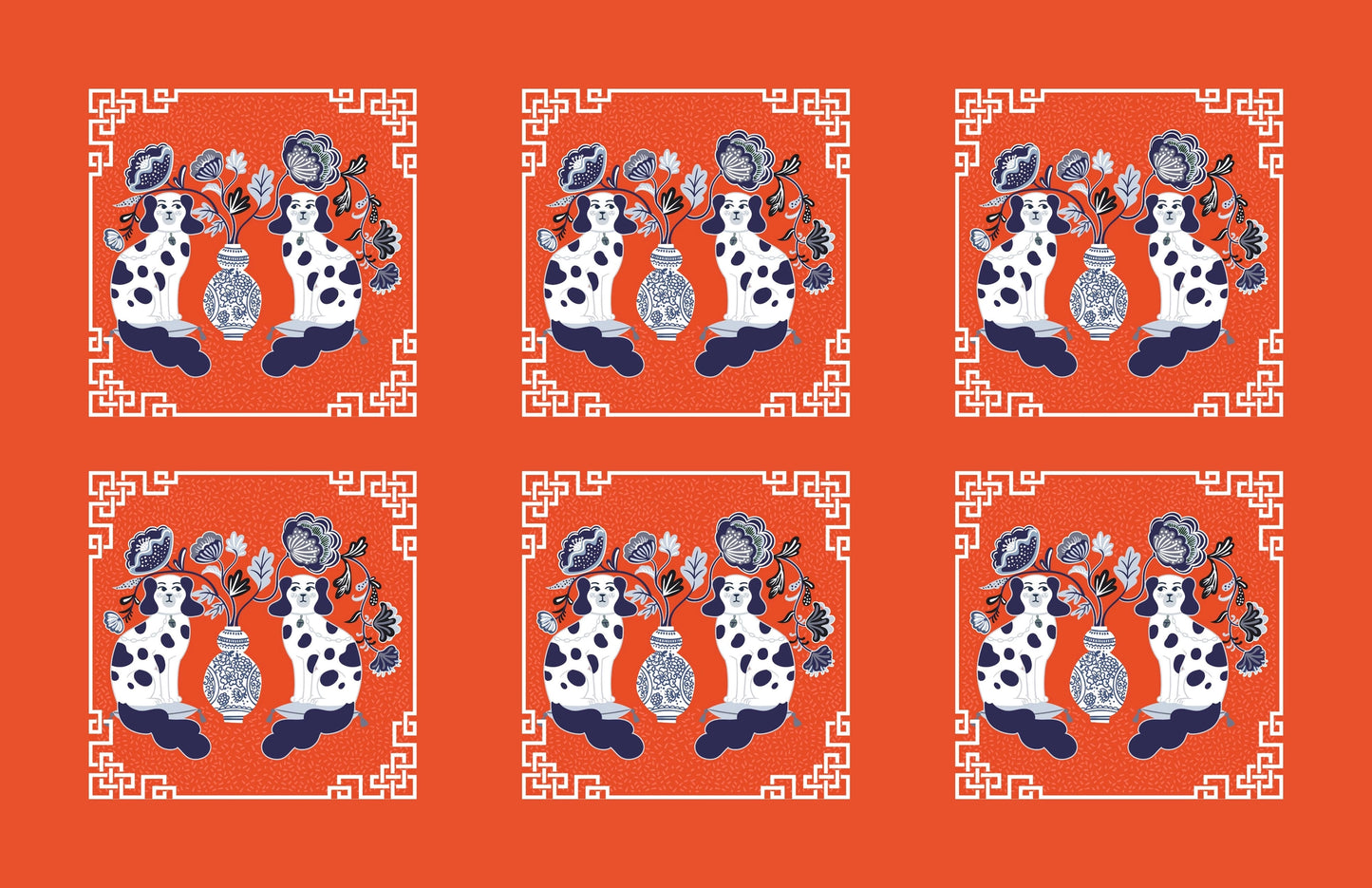 11x17 Chinoiserie Insert Set of 10