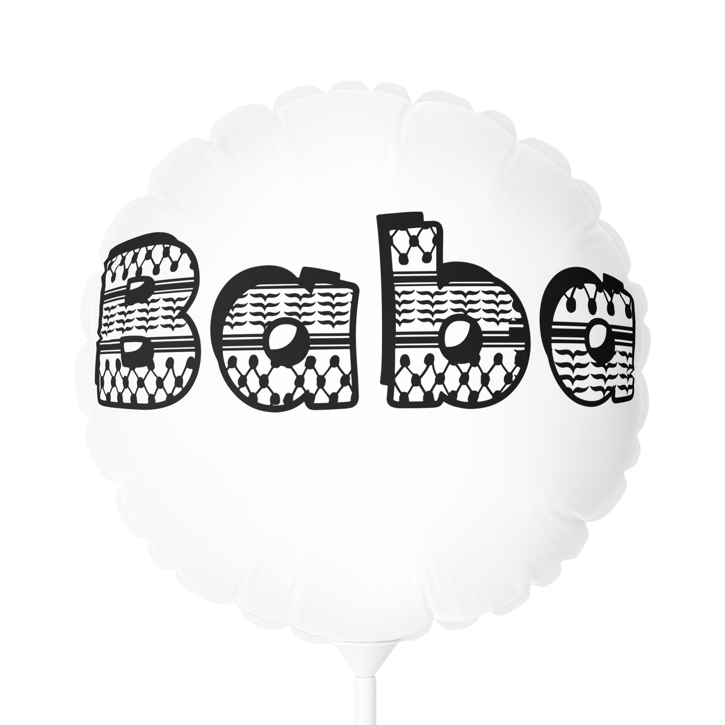 Balloon - Keffiyeh Print - Baba Dad in Arabic - 11"