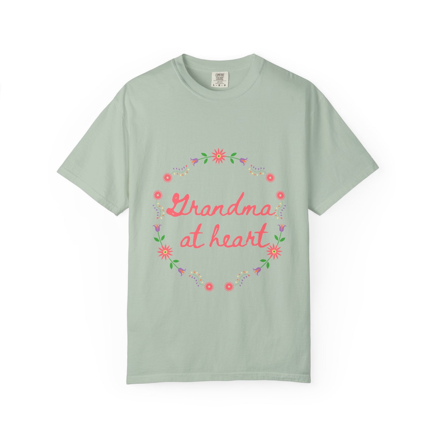 Grandma at Heart Unisex T-Shirt, Gift for Grandma, Floral Tee, Mother’s Day T-Shirt, Cute Grandparent Shirt, Family Love Apparel