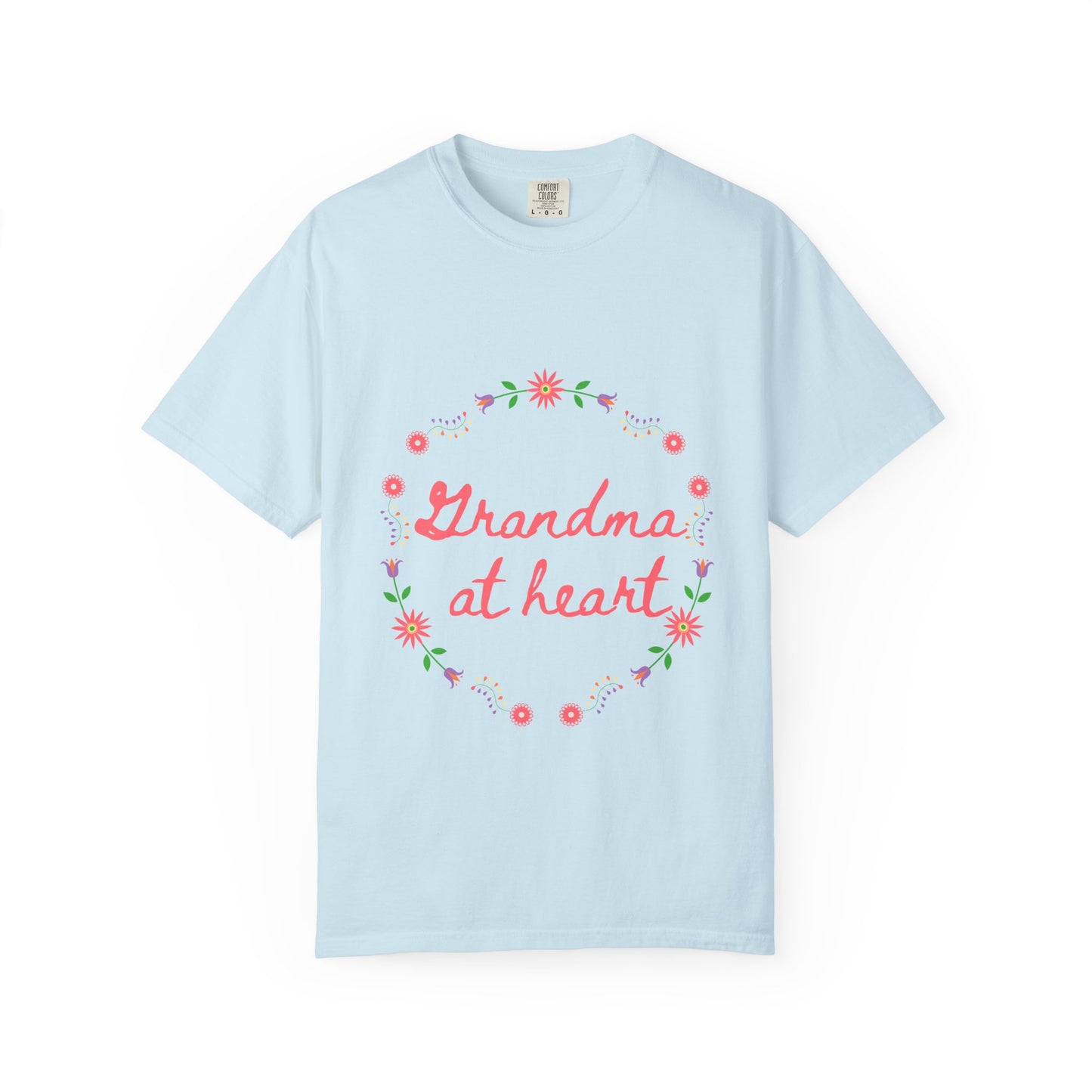 Grandma at Heart Unisex T-Shirt, Gift for Grandma, Floral Tee, Mother’s Day T-Shirt, Cute Grandparent Shirt, Family Love Apparel