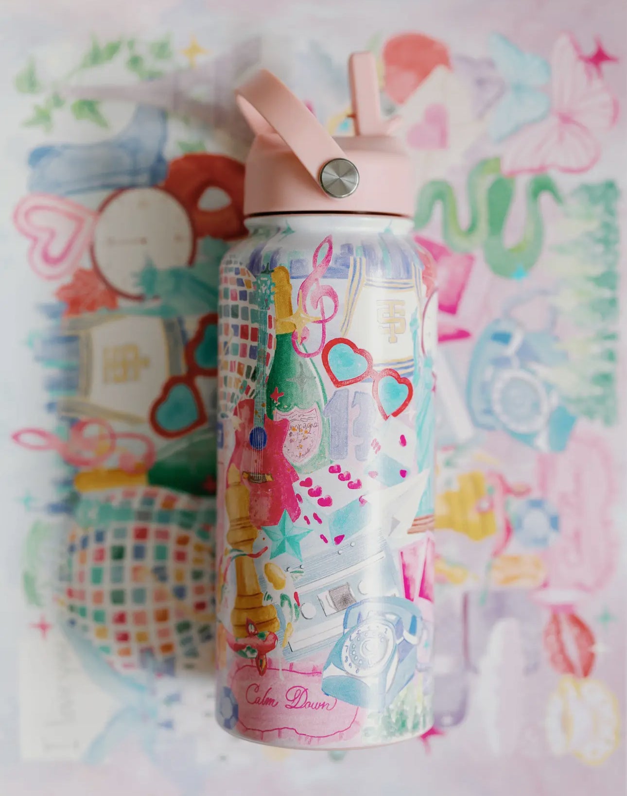 Taylor Swift 32 oz Insulated Water Bottle with Straw Lid