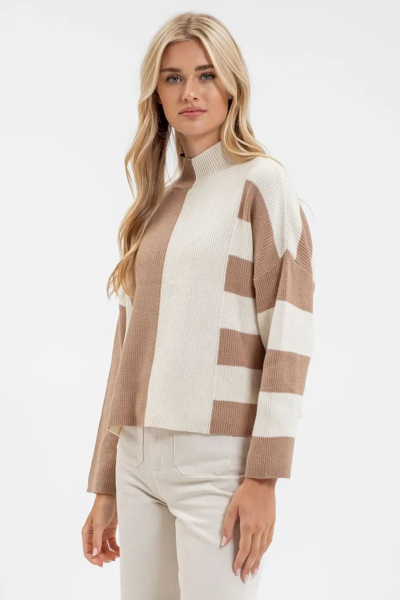 Jenna Mock Neck Sweater