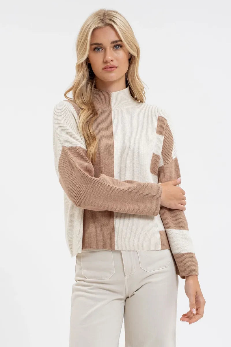 Jenna Mock Neck Sweater