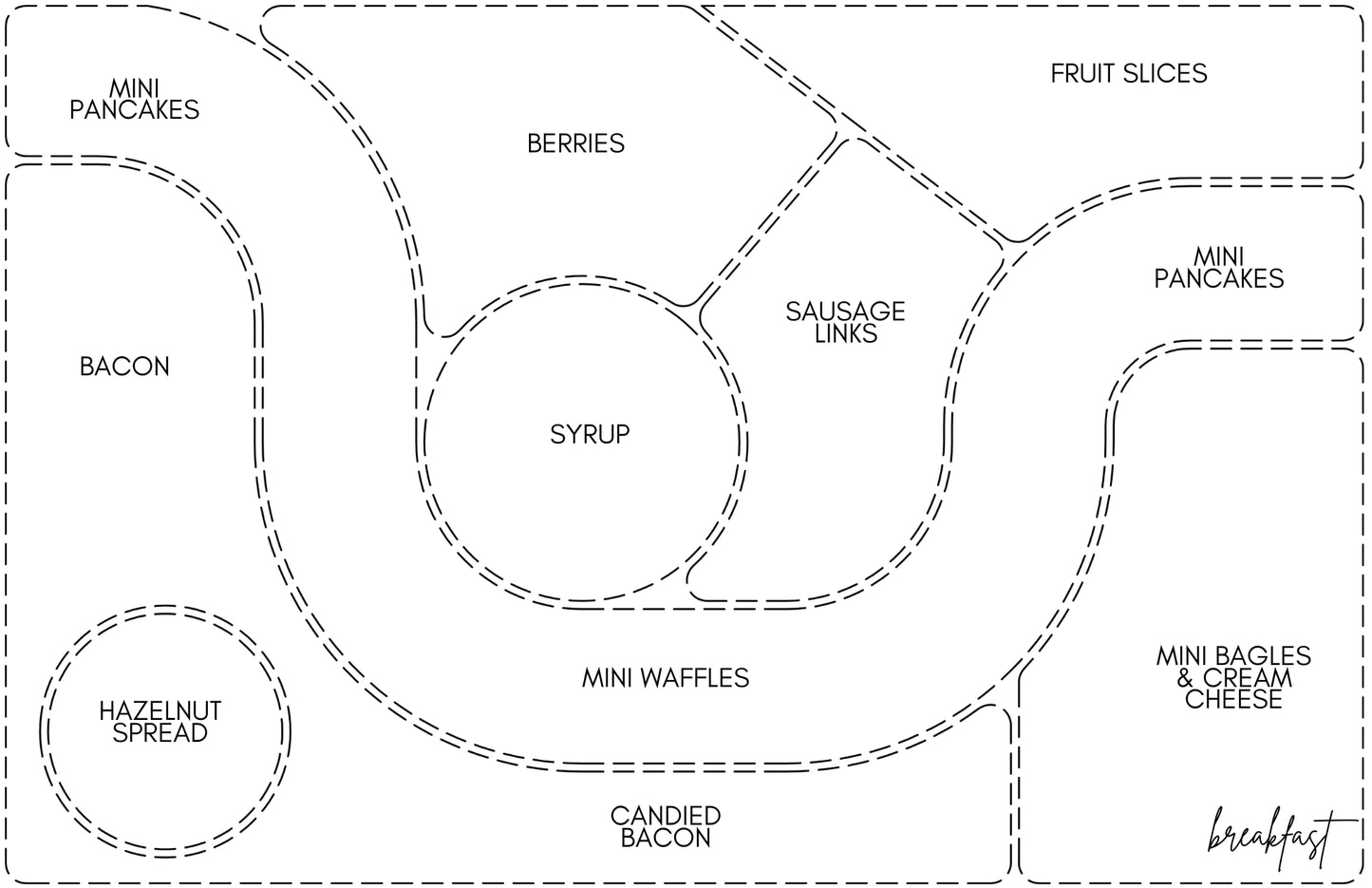 11x17 Charcuterie Map Insert Set of 10