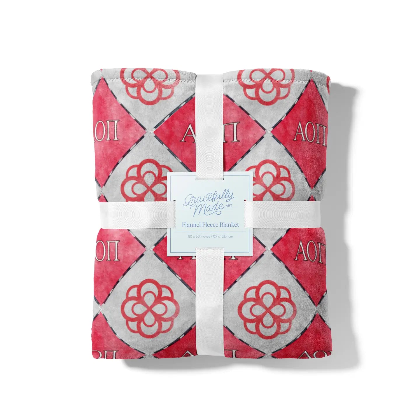 Alpha Omicron Pi Flannel Fleece Blanket - Thumbnail 3
