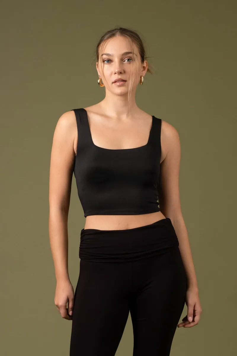 Lily Cropped Square Neck Tank