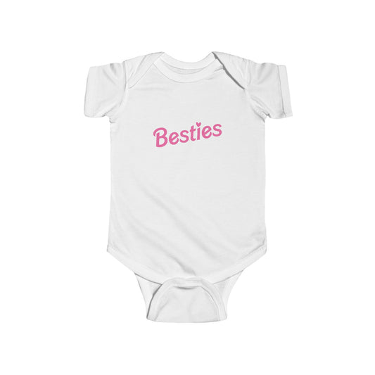 Besties Barbie Infant Bodysuit - Besties Baby Body Suit for Matching with Momma or Auntie