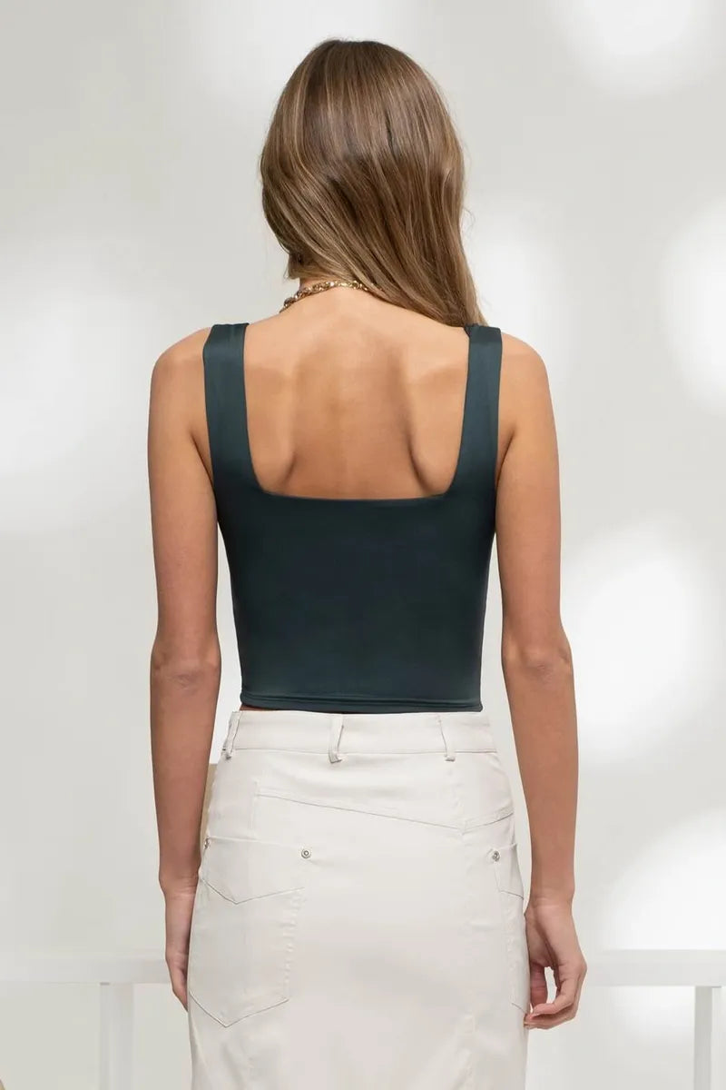 Lily Cropped Square Neck Tank
