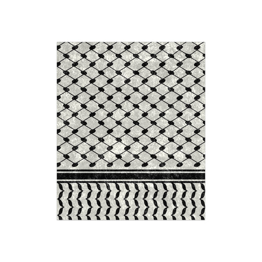 Blanket - Palestinian Kuffiyeh Print Crushed Velvet Blanket