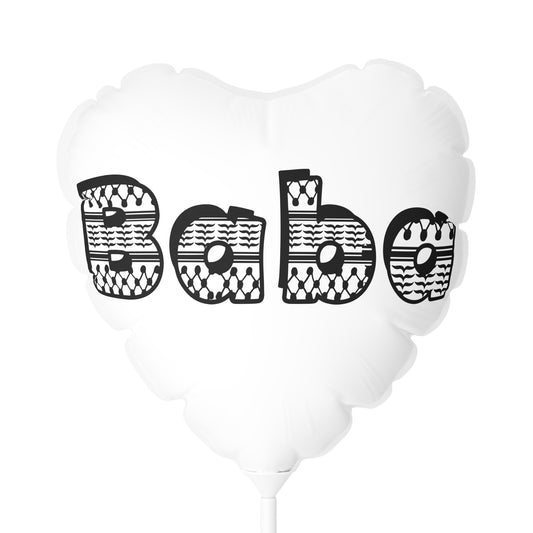 Balloon - Keffiyeh Print - Baba Dad in Arabic - 11"