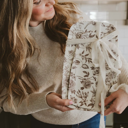 Brown Delft Stackable Melamine Serving Platters