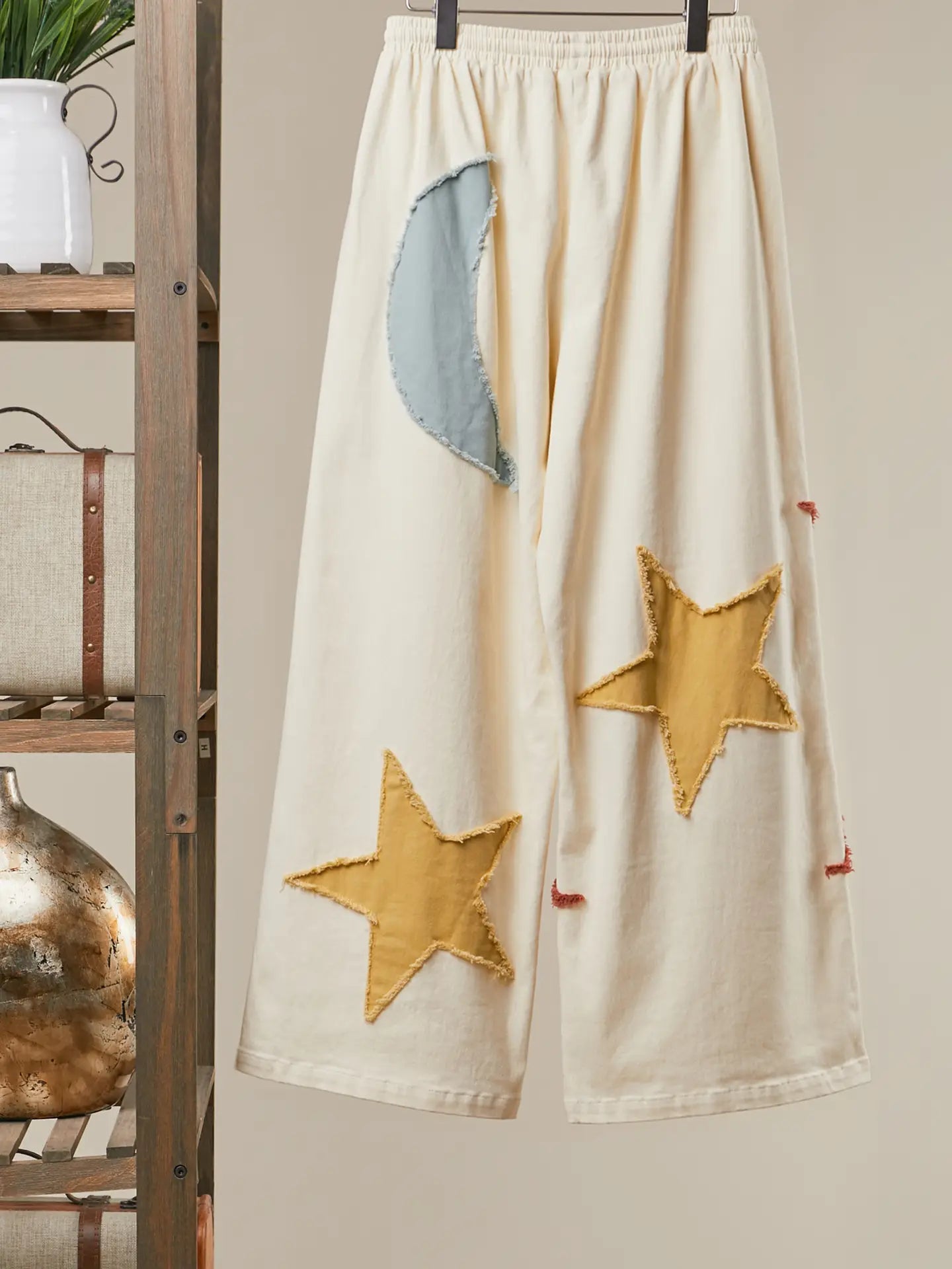 Star and Moon Patch Pant