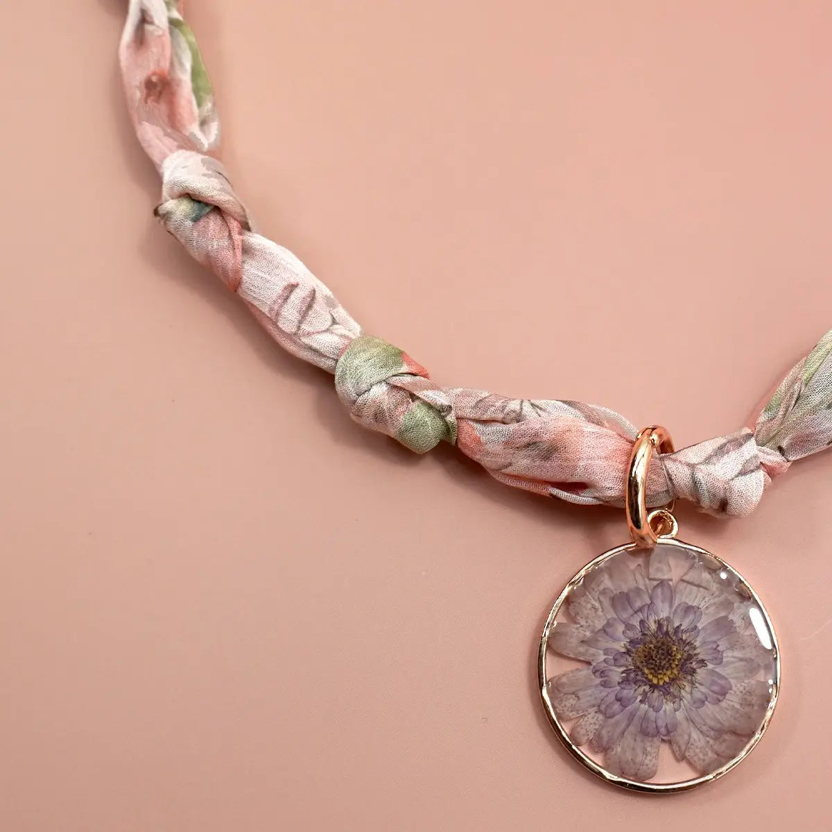 Handcrafted Scarf Interchangeable Charm Necklace