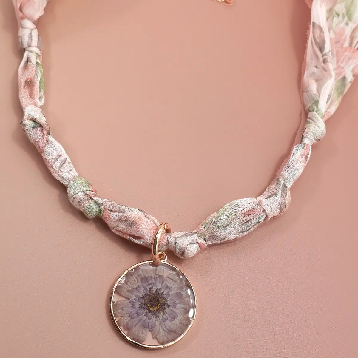 Handcrafted Scarf Interchangeable Charm Necklace