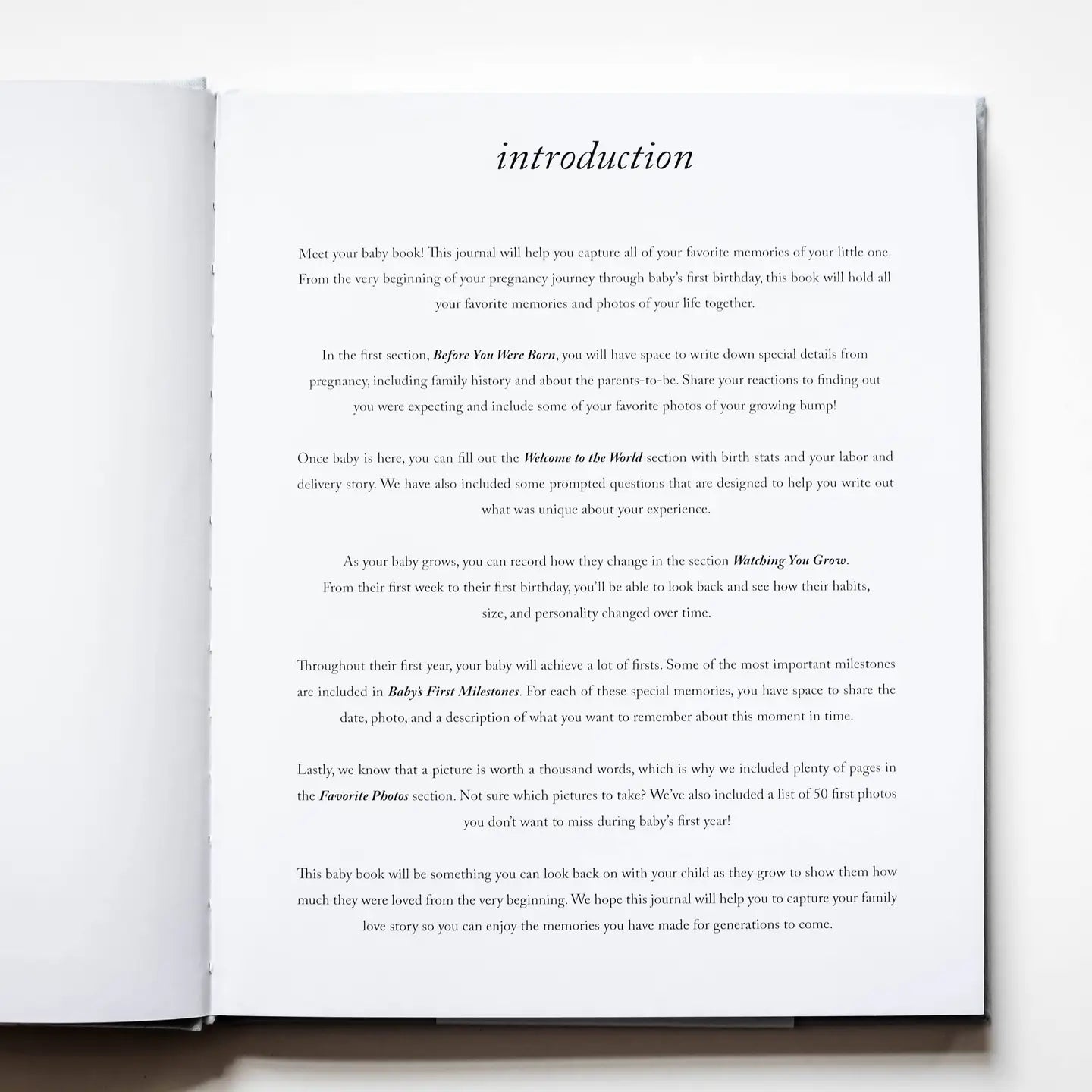 Baby's First Year Memory Book & Photo Album